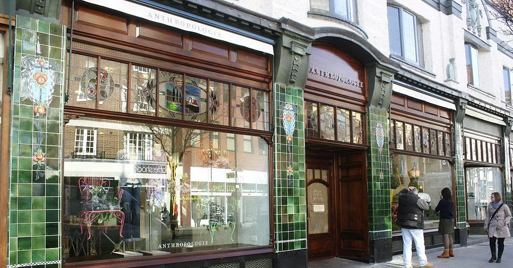 Anthropologie retail storefront for clothing and home décor