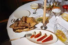 Bottarga served sliced as a gourmet appetizer.