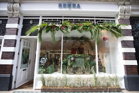 Brora boutique storefront on a Chelsea shopping street