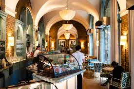 Café Linea interior offering a welcoming space for coffee, pastries, and casual dining.