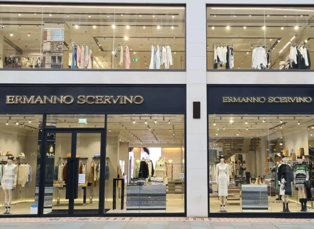 Ermanno Scervino boutique storefront for high-end women's fashion