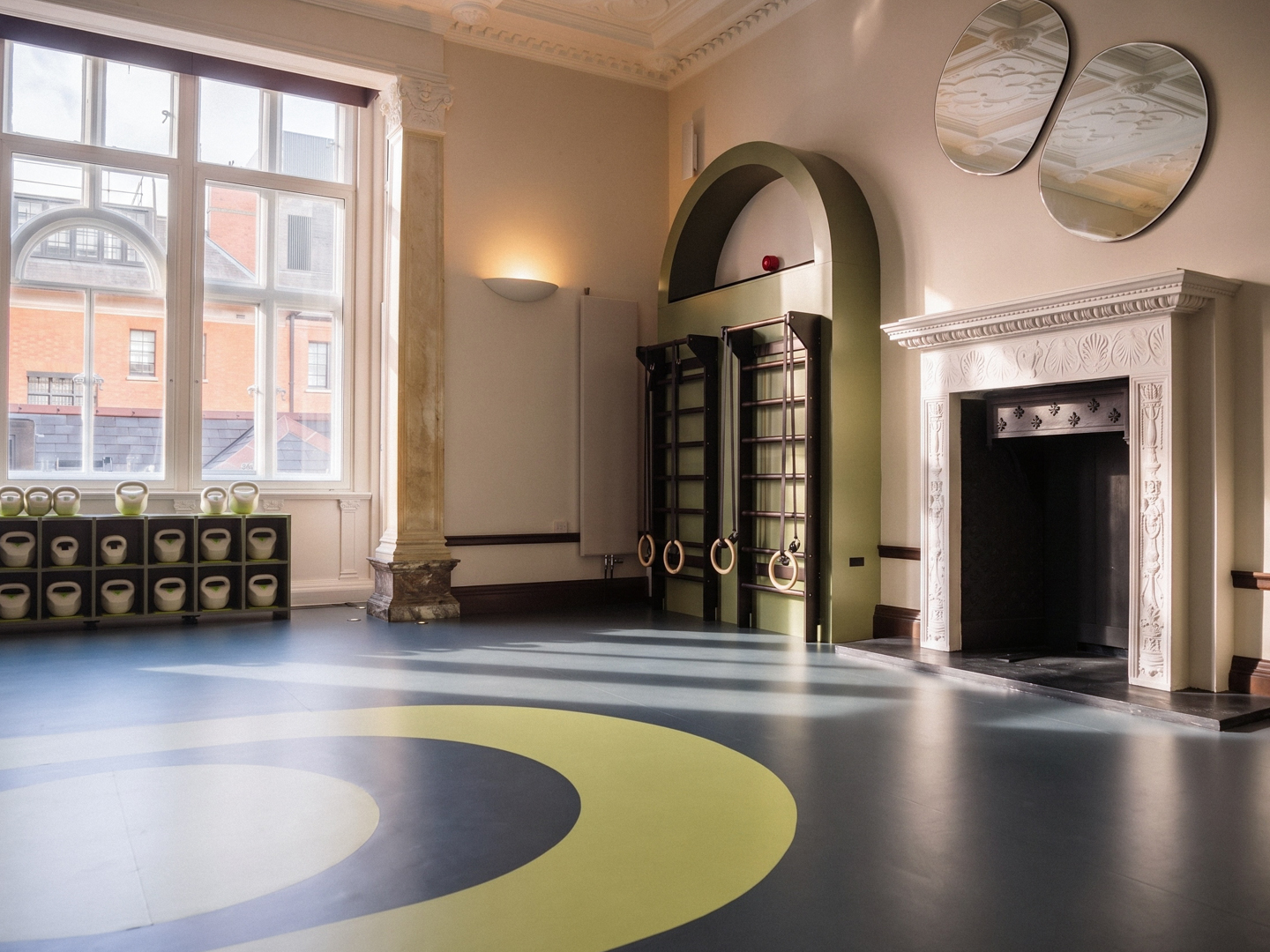 eyeam World boutique studio for yoga and movement classes in a restored Chelsea interior.