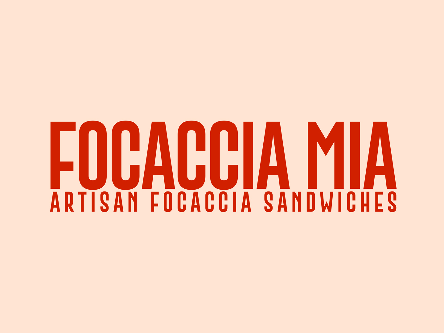Focaccia Mia logo for artisan focaccia sandwiches