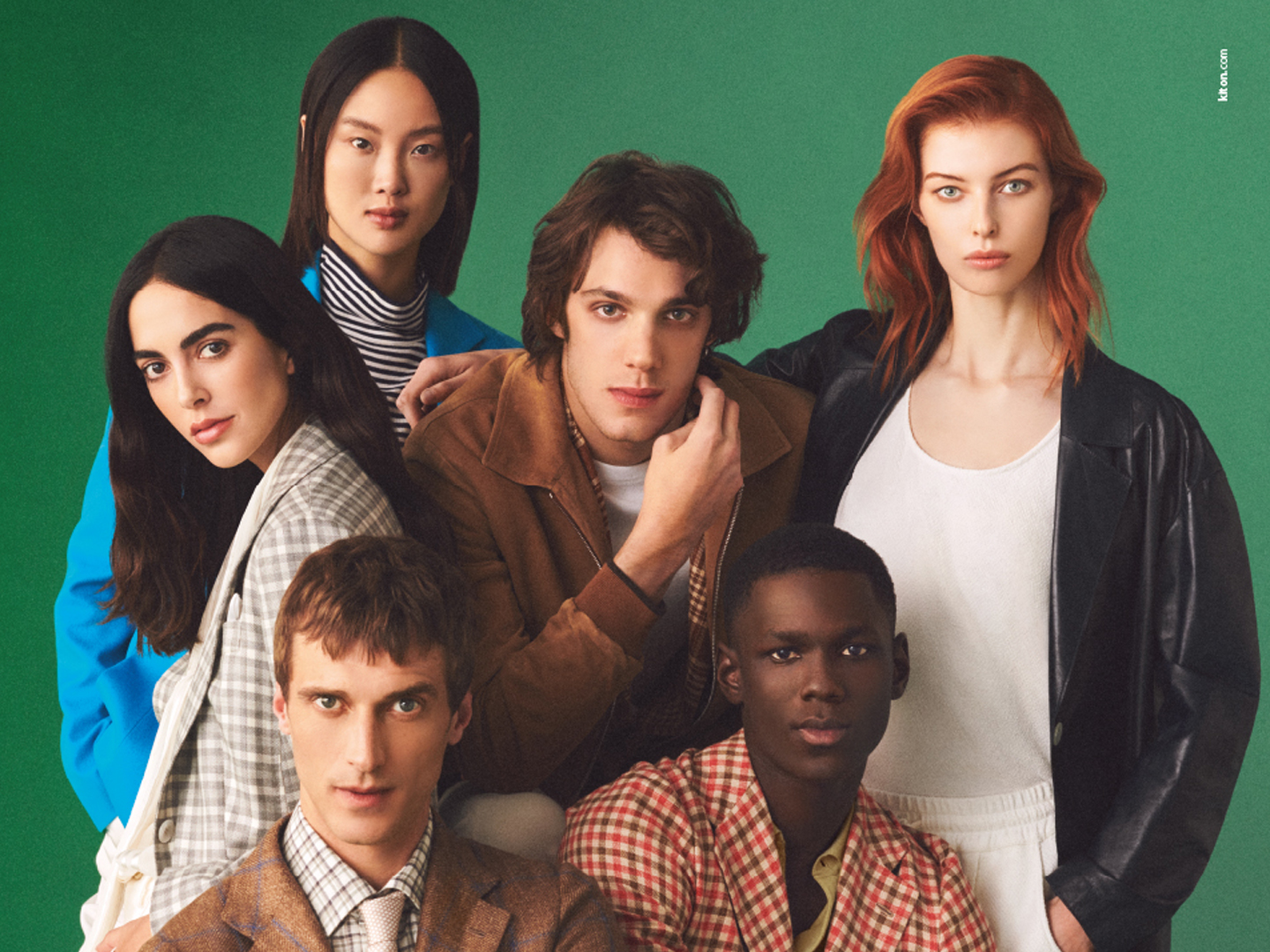 Kiton fashion campaign group portrait of models