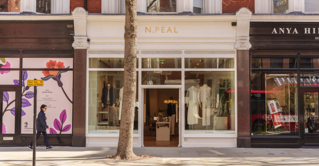 N.PEAL boutique storefront on a Chelsea shopping street