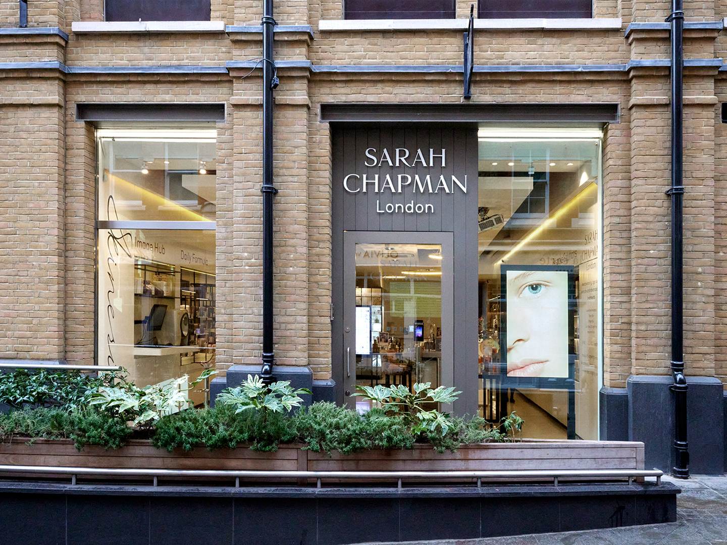 Sarah Chapman London storefront and spa entrance