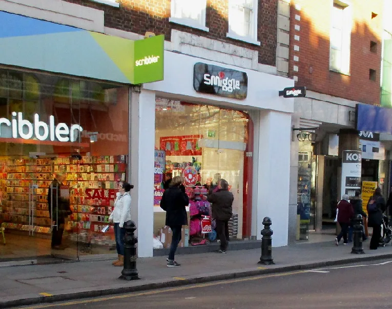 Smiggle retail store on a busy high street