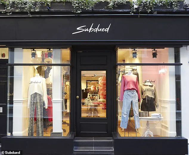 Subdued clothing boutique storefront