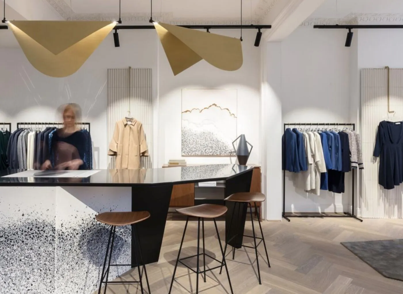 Boutique showroom and styling counter for The Fold