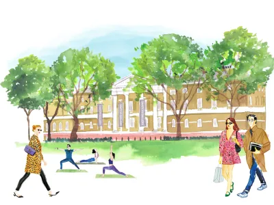 Duke of York Square map for locating shops, galleries, cafes, public spaces, and transport points