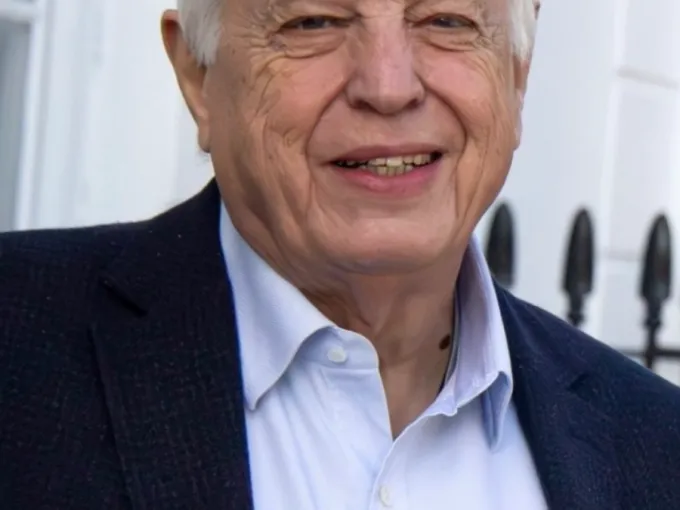 Elderly male speaker portrait for Chelsea History Festival