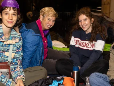 Participants at a Glass Door Homeless Sleep Out fundraiser