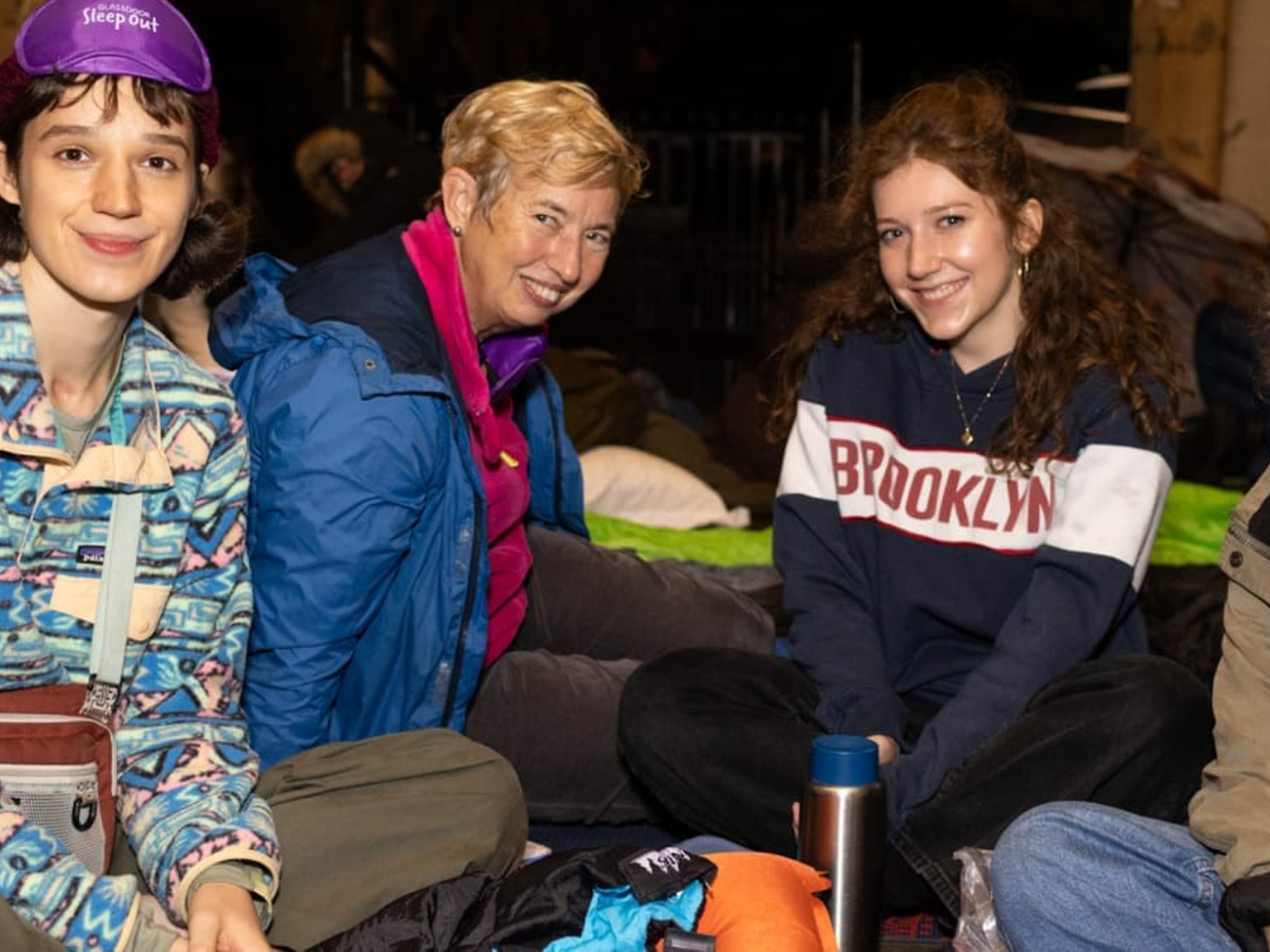Participants at a Glass Door Homeless Sleep Out fundraiser