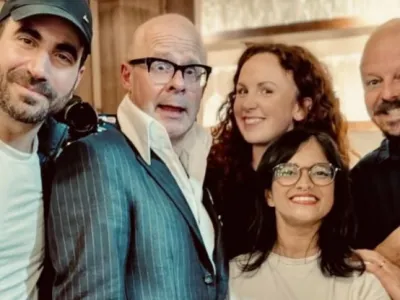 Group of five comedians posing for Live Comedy Nights promotional photo