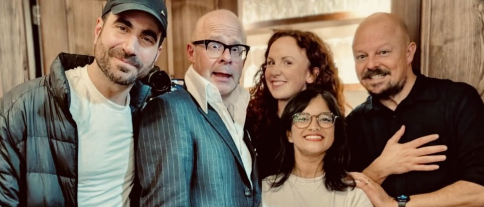 Group of five comedians posing for Live Comedy Nights promotional photo