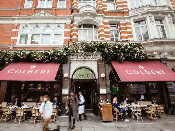 Alfresco dining at Colbert restaurant in Chelsea, London