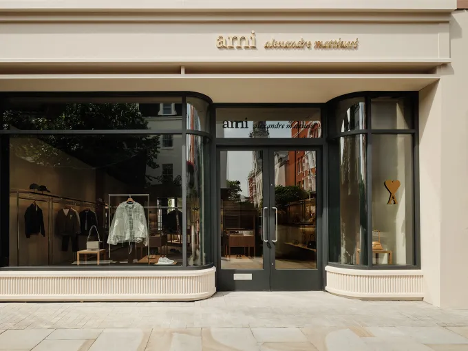 Ami Paris boutique storefront for a new store opening