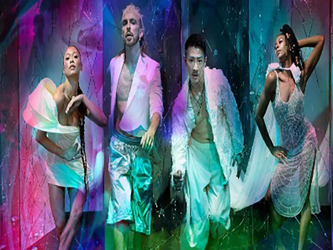 Rambert dancers in a stylized promotional portrait for the Chelsea Arts Festival.