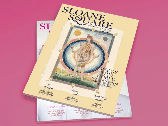 Sloane Square magazine cover promoting Chelsea arts, culture, fashion and local events